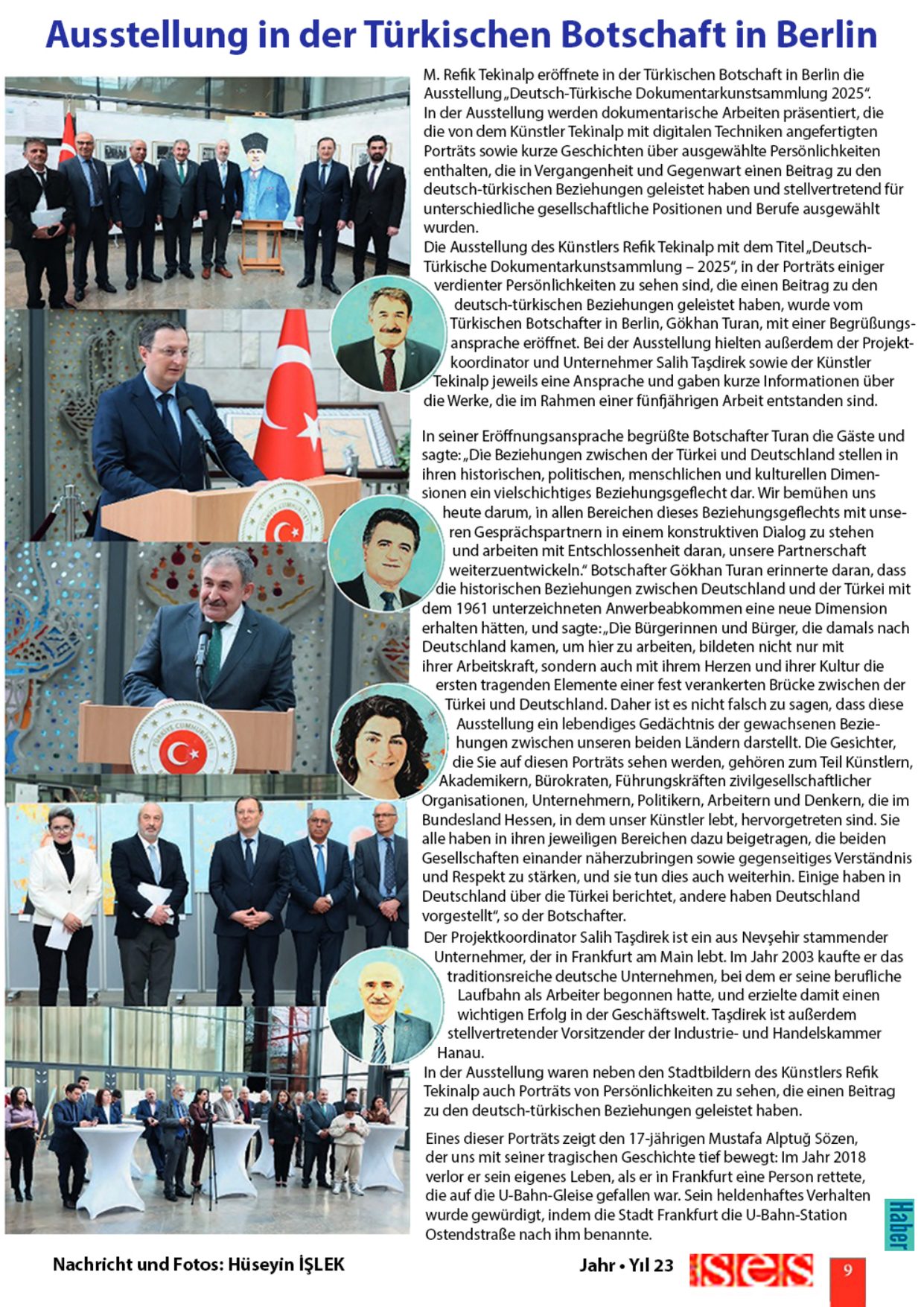 SES Dergisi Berlin Zeitungsartikel (deutsch)
