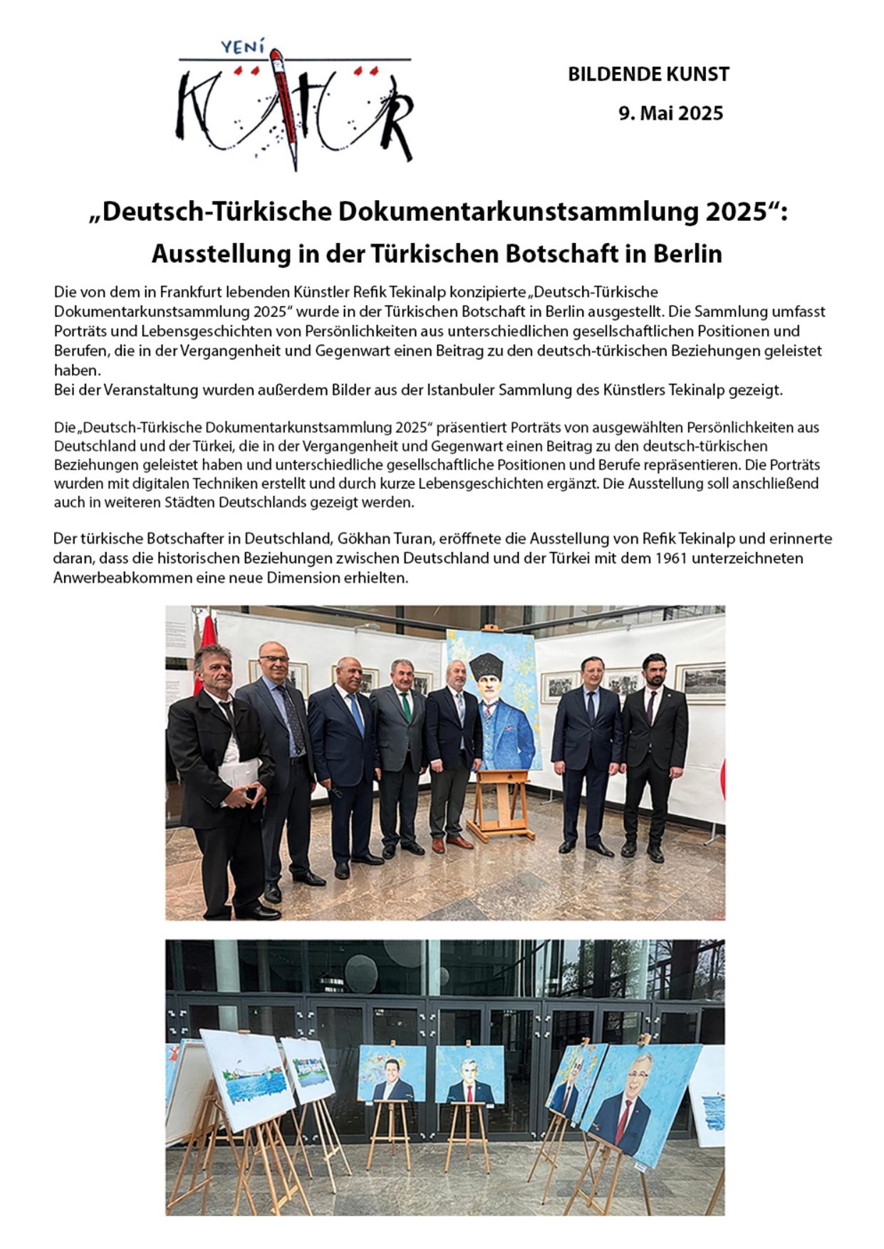 Yeni Kültür Zeitungsartikel (deutsch)